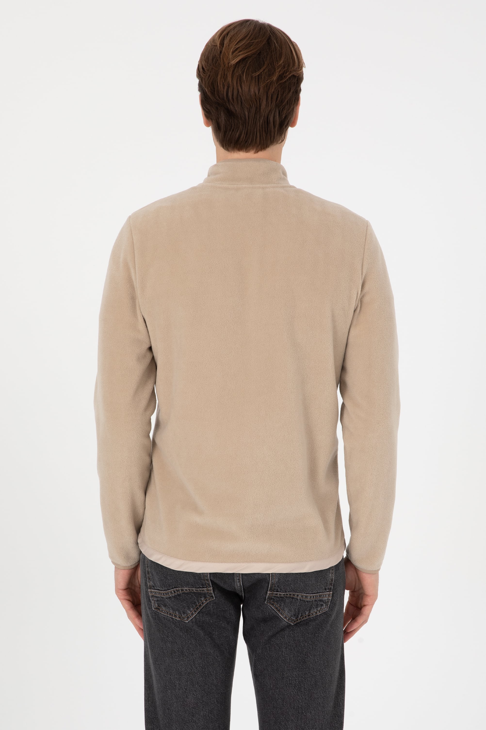 Erkek Koyu Bej Örme Hırka - 50310002040