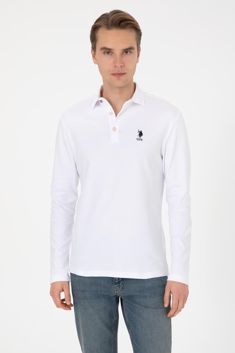 Erkek Beyaz Basic Sweatshirt