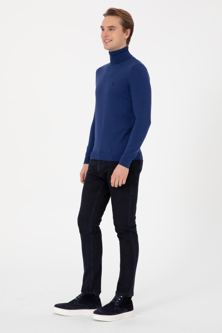 Erkek İndigo Basic Kazak - 50313640110