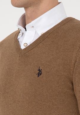 Erkek Haki Melanj Basic Kazak - 50313662068