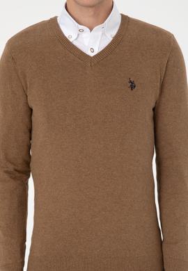 Erkek Haki Melanj Basic Kazak - 50313662068