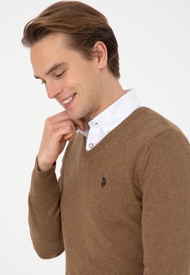 Erkek Haki Melanj Basic Kazak - 50313662068