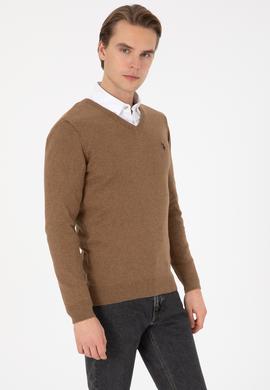 Erkek Haki Melanj Basic Kazak - 50313662068