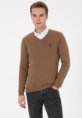 Erkek Haki Melanj Basic Kazak - 50313662068