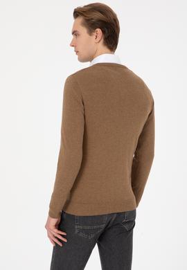 Erkek Haki Melanj Basic Kazak - 50313662068