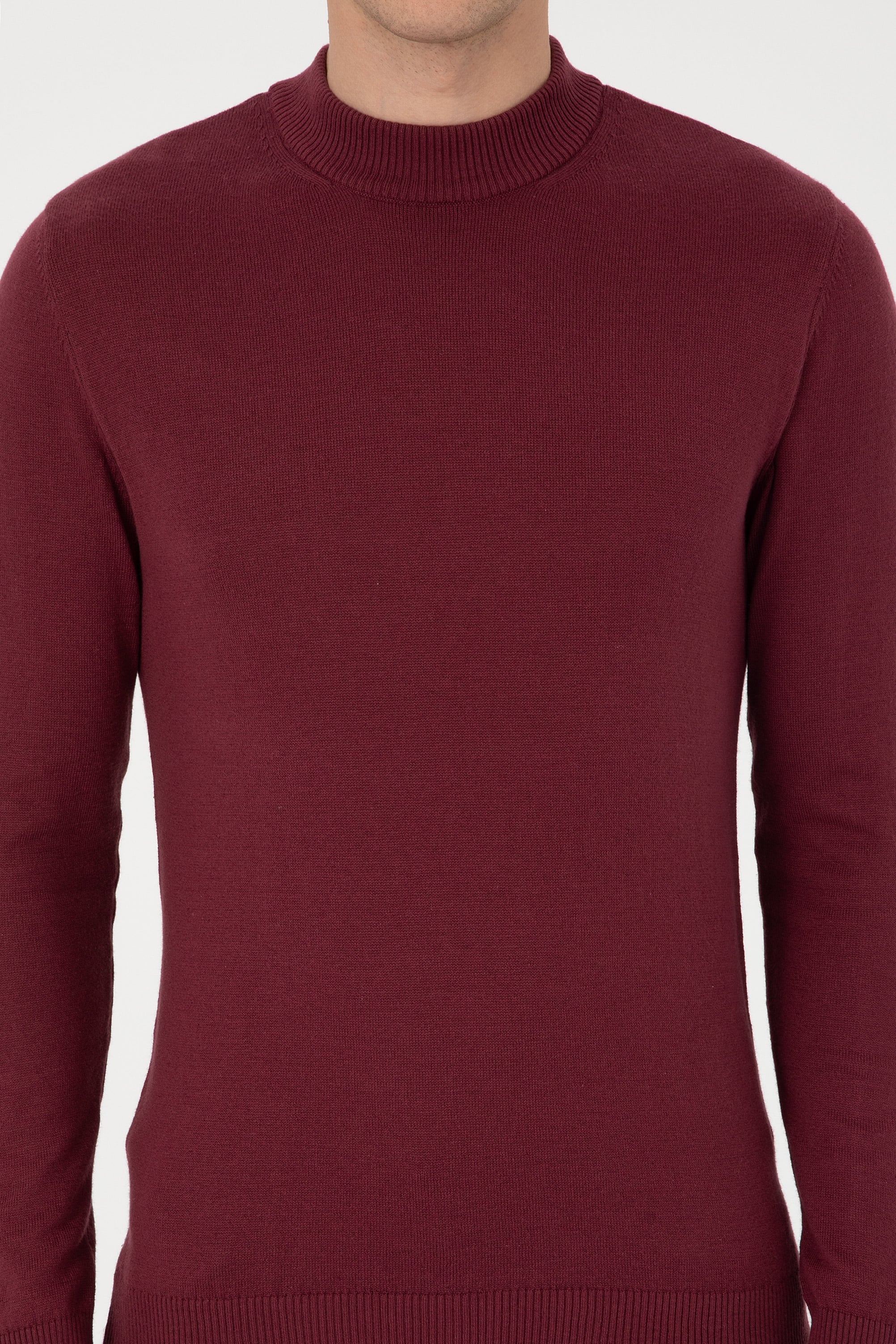 Erkek Bordo Basic Kazak - 50307823066