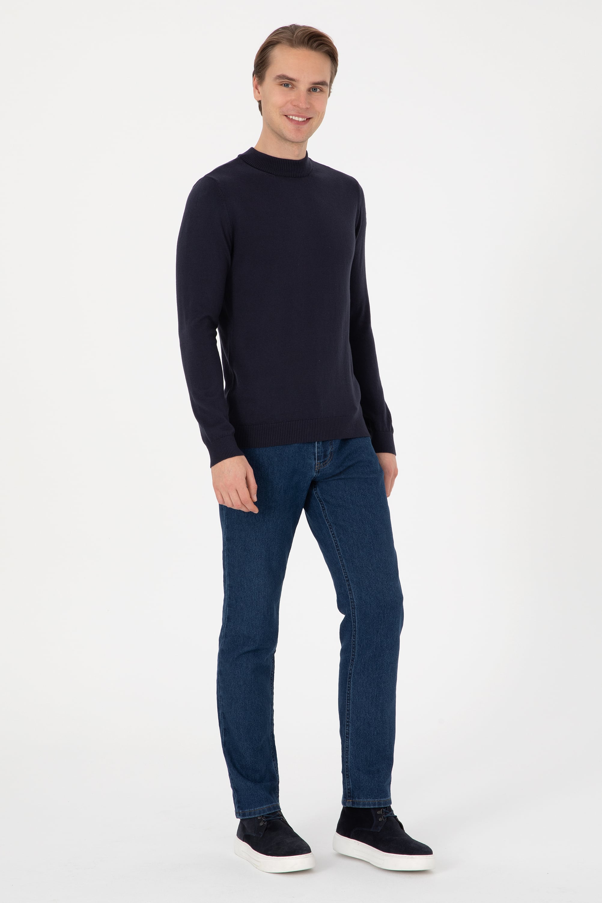 Erkek Lacivert Basic Kazak - 50307823006