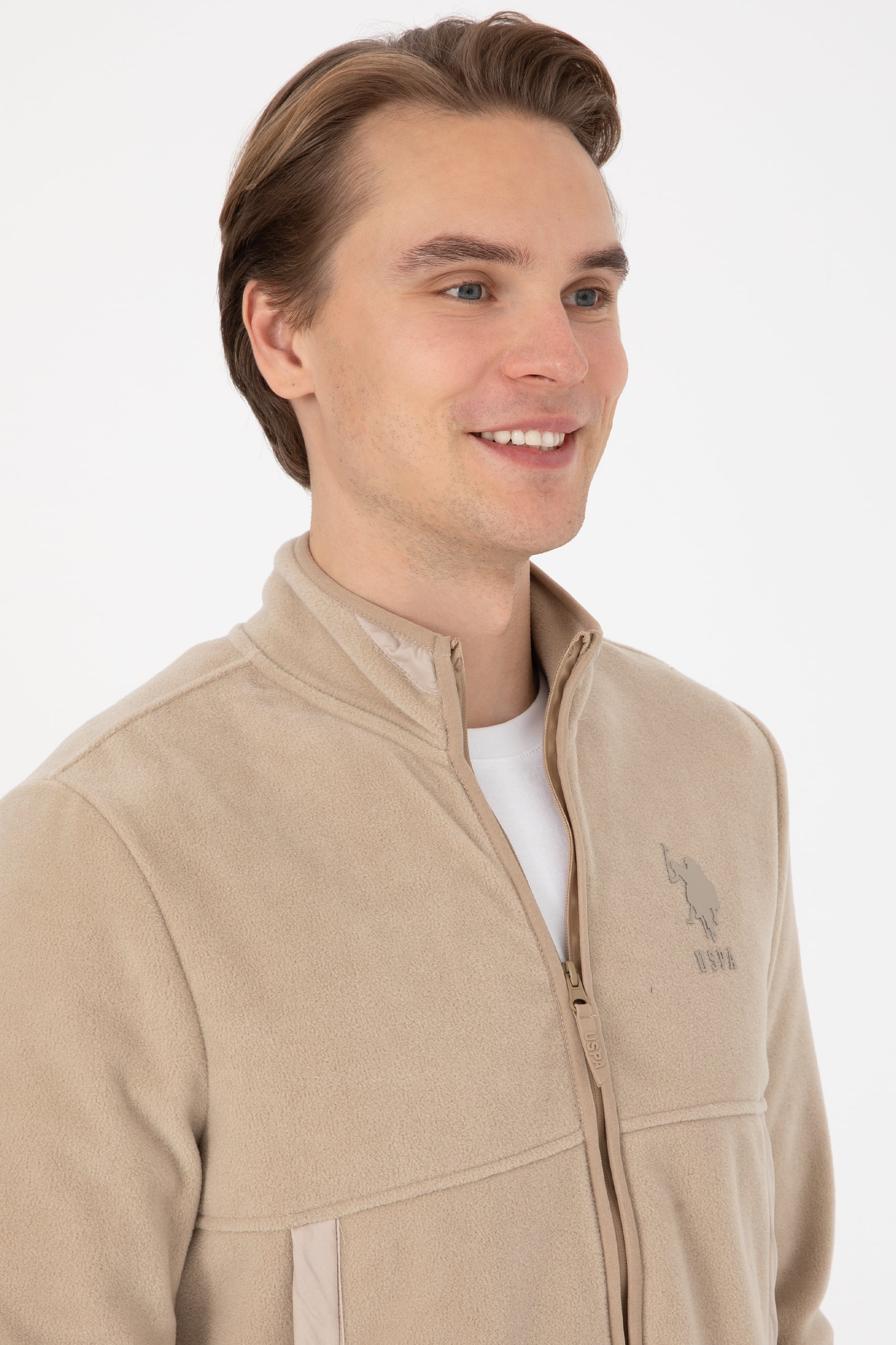 Erkek Koyu Bej Örme Hırka - 50310002040