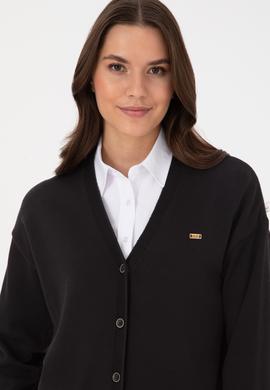 Kadın Siyah Triko Hırka - 50317680008