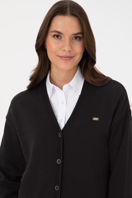 Kadın Siyah Triko Hırka