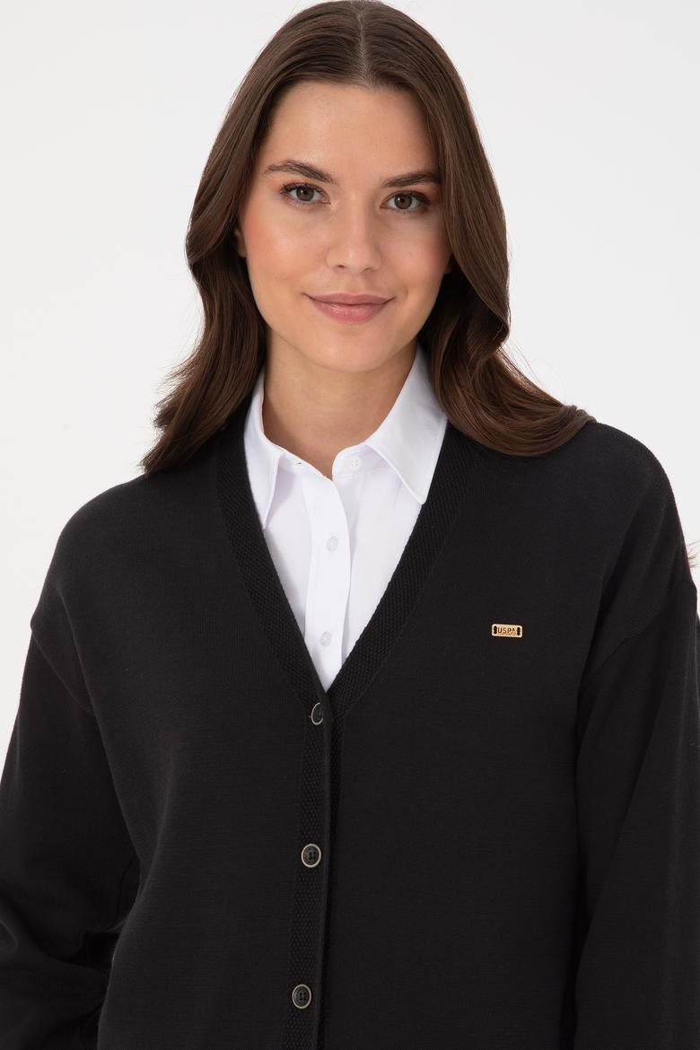 Kadın Siyah Triko Hırka - 50317680008