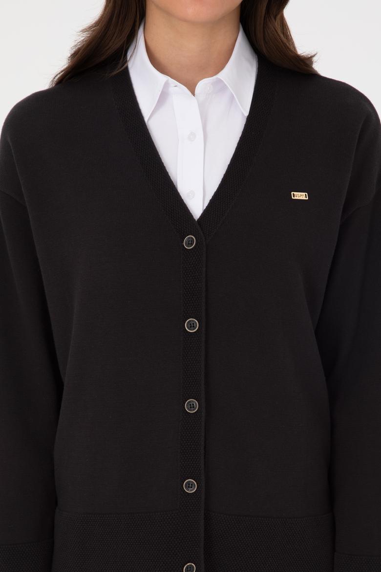 Kadın Siyah Triko Hırka - 50317680008