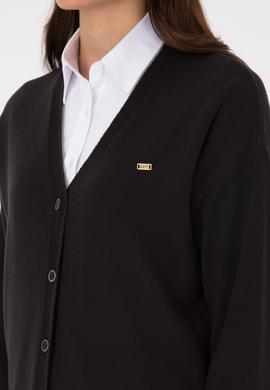 Kadın Siyah Triko Hırka - 50317680008