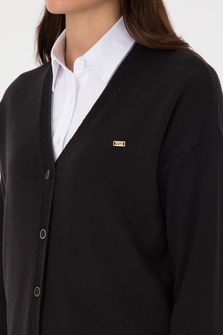 Kadın Siyah Triko Hırka