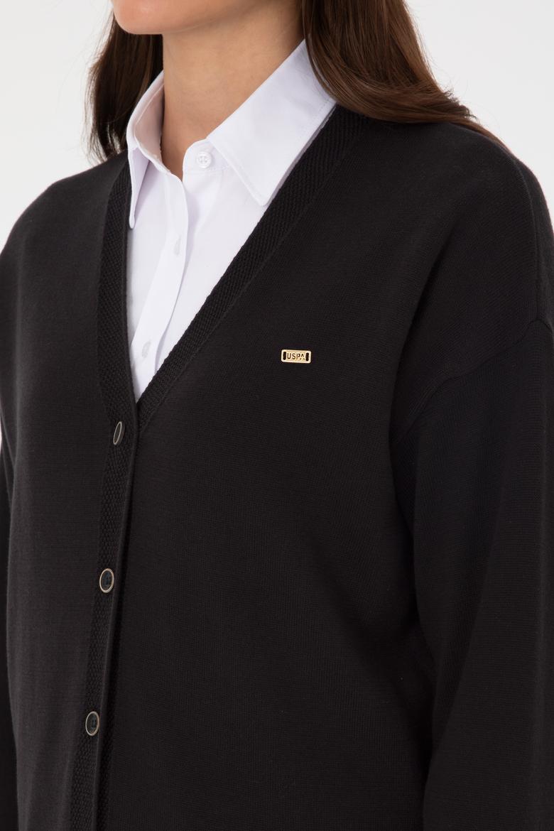 Kadın Siyah Triko Hırka - 50317680008