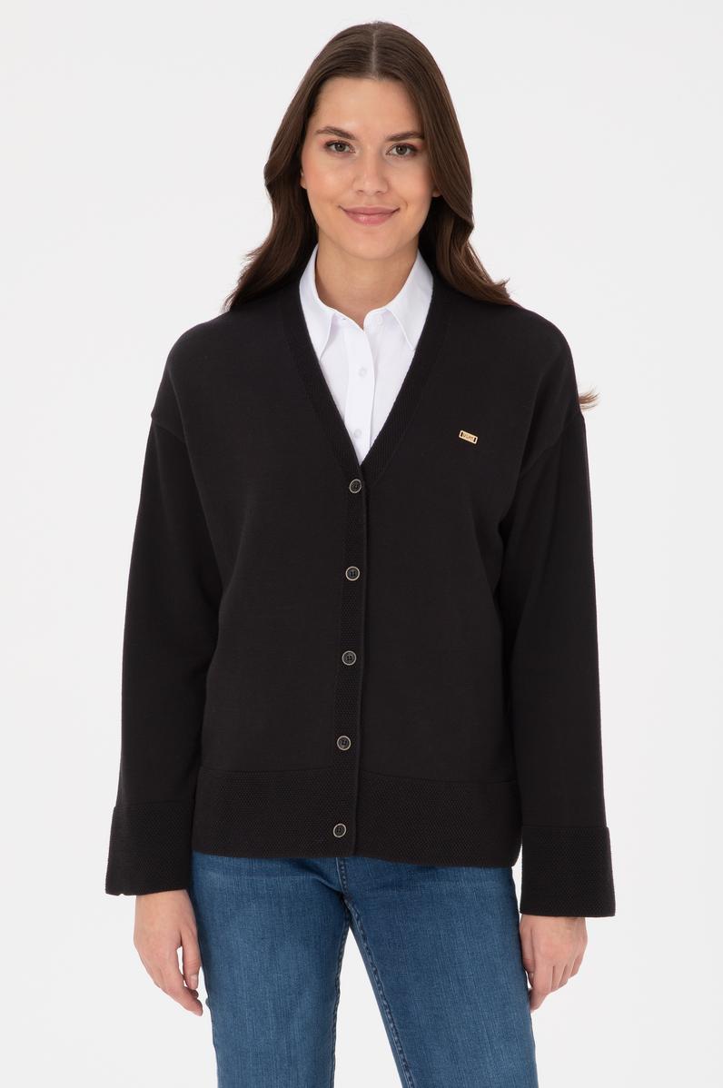 Kadın Siyah Triko Hırka