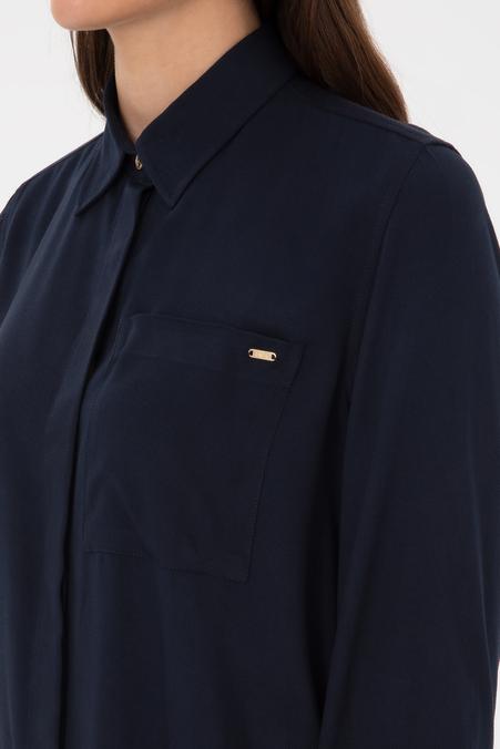 Kadın Lacivert Dokuma Elbise