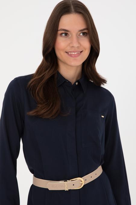 Kadın Lacivert Dokuma Elbise