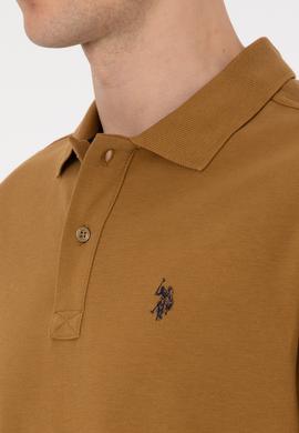 Erkek Regular Fit Polo Yaka Haki Basic Sweatshirt - 50307688064