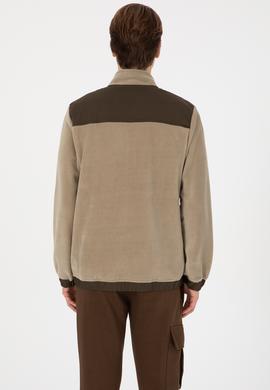 Erkek Açık Haki Örme Hırka - 50309979054