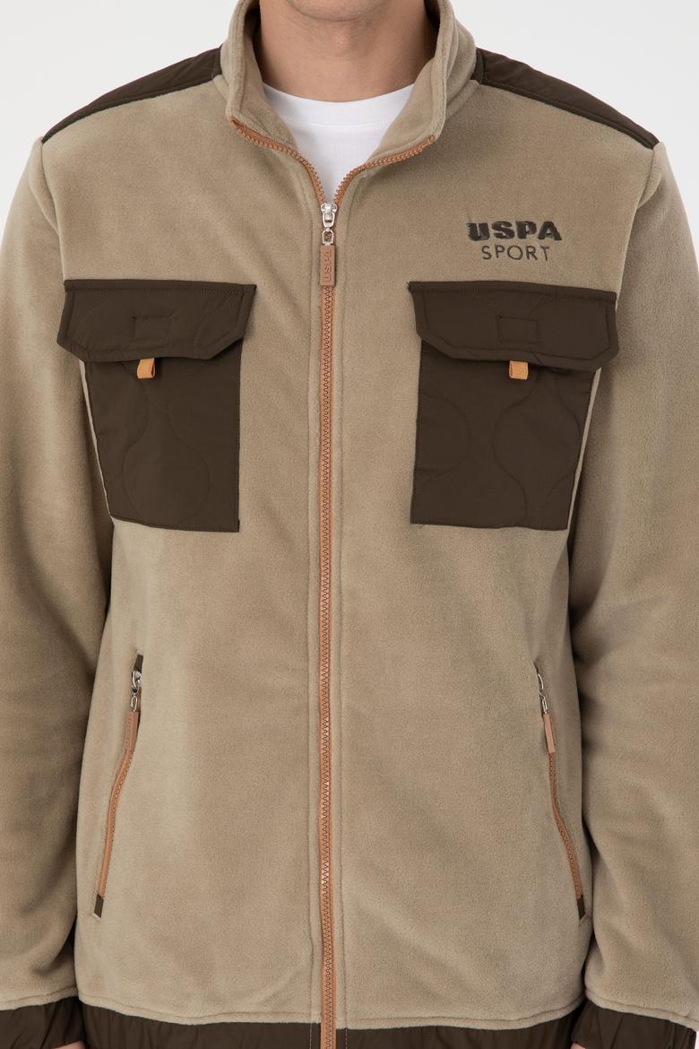 Erkek Açık Haki Örme Hırka - 50309979054