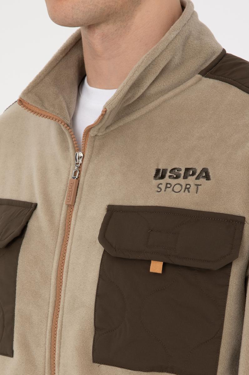 Erkek Açık Haki Örme Hırka