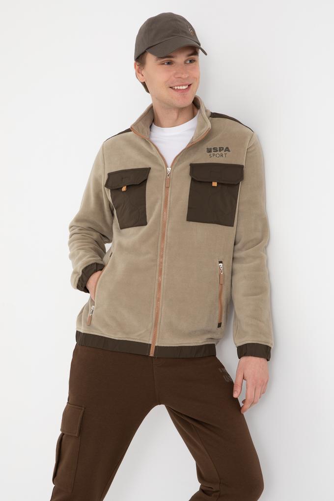 Erkek Açık Haki Örme Hırka