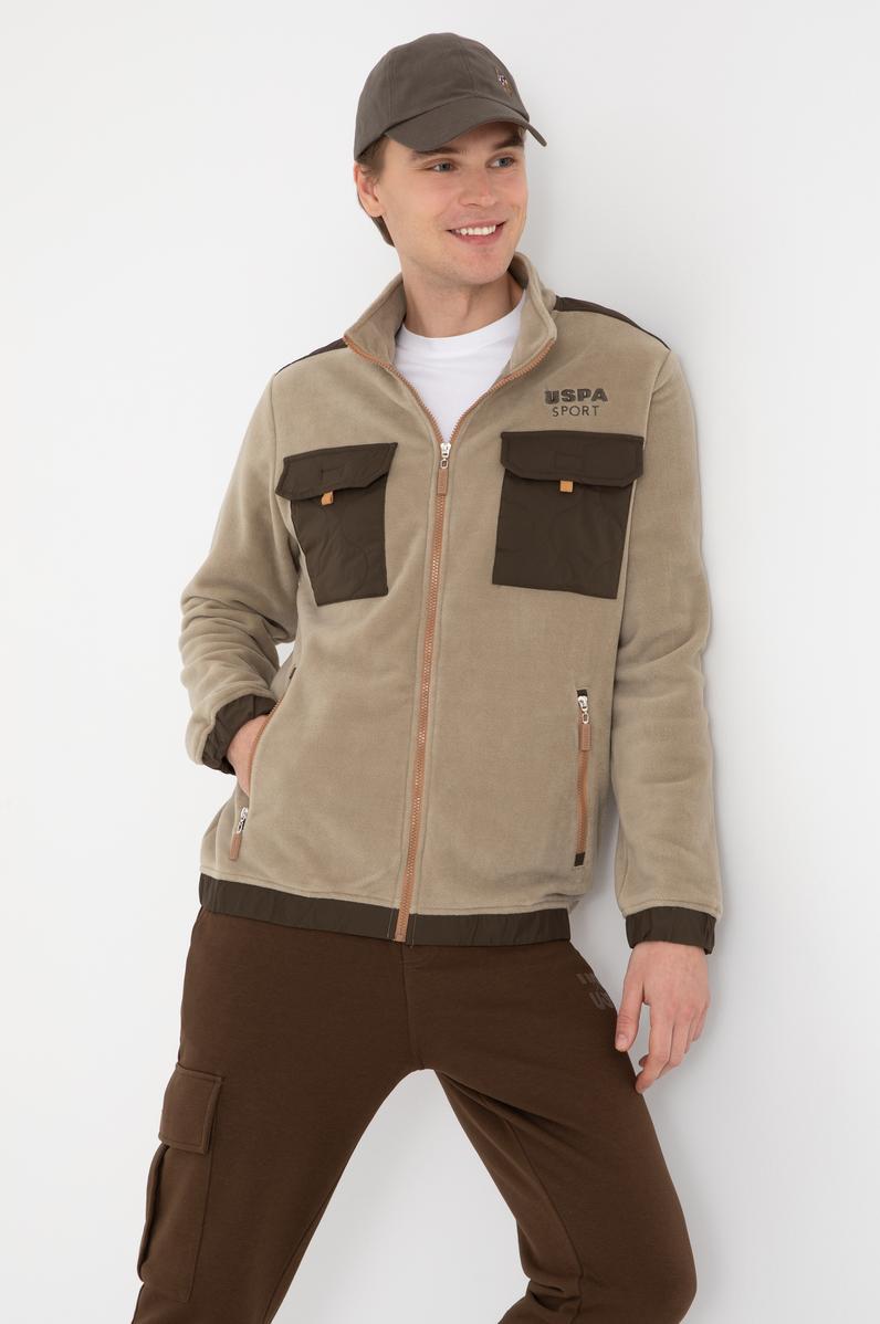 Erkek Açık Haki Örme Hırka