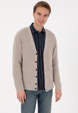 Erkek Taş Triko Hırka - 50314960014