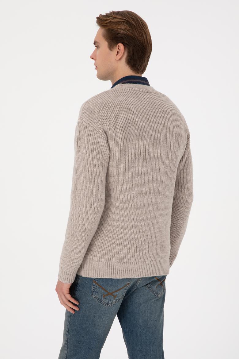 Erkek Taş Triko Hırka - 50314960014