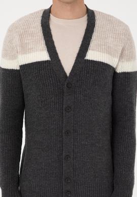 Erkek Antrasit Triko Hırka - 50315033015