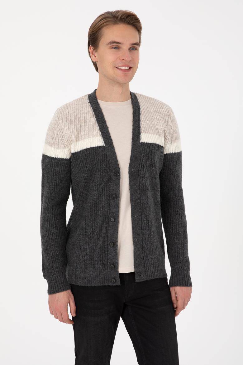 Erkek Antrasit Triko Hırka - 50315033015