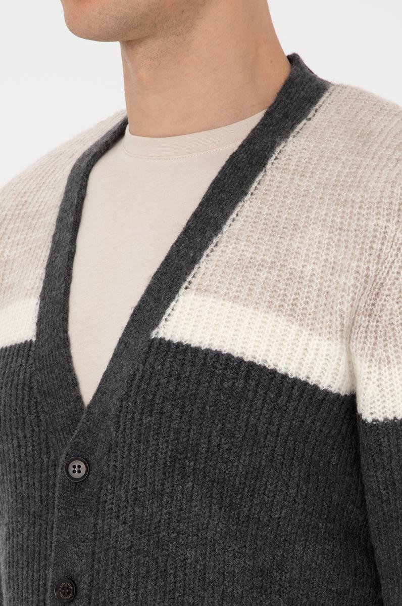 Erkek Antrasit Triko Hırka