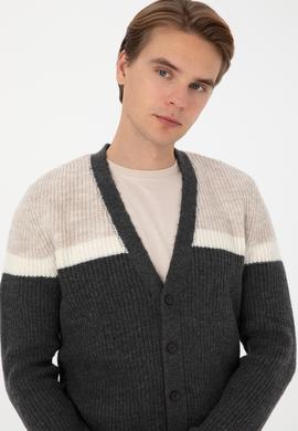 Erkek Antrasit Triko Hırka - 50315033015