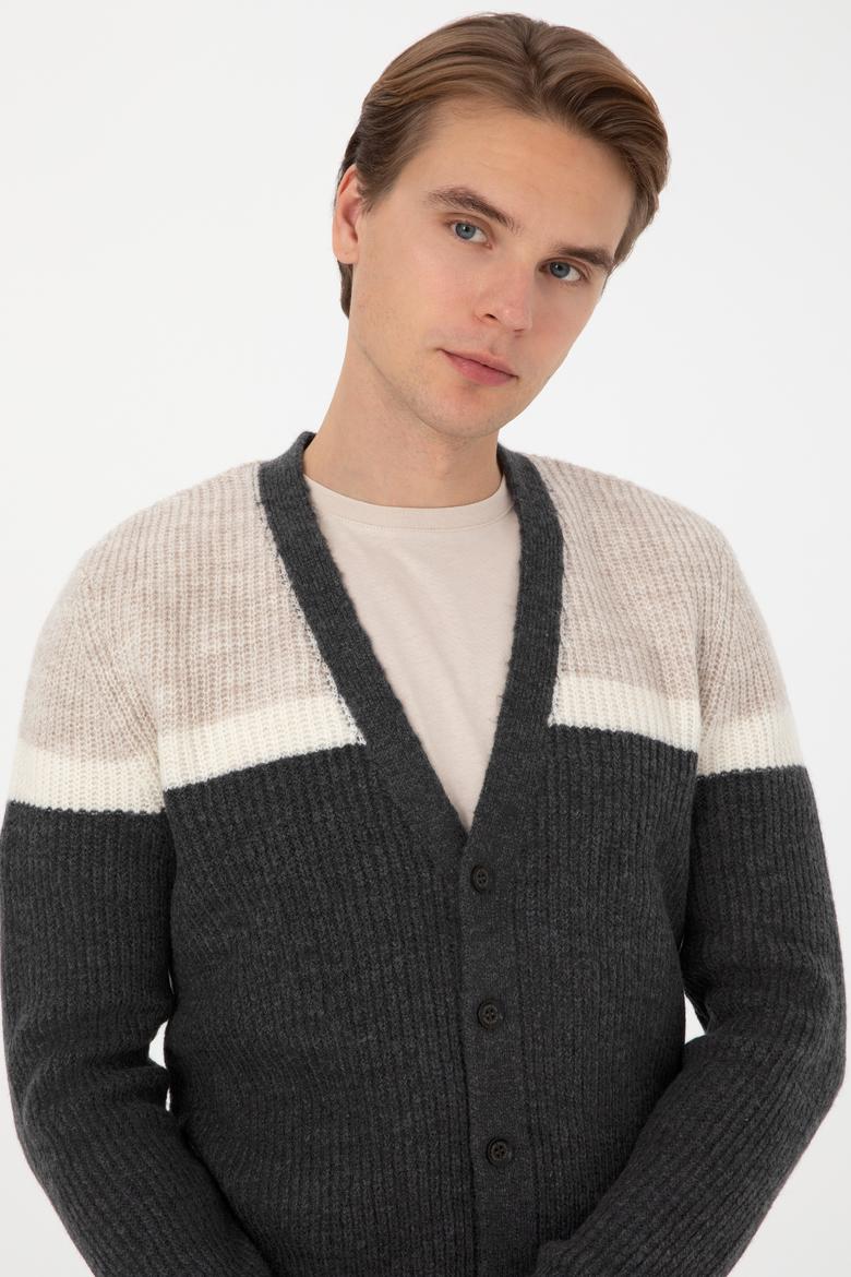 Erkek Antrasit Triko Hırka - 50315033015