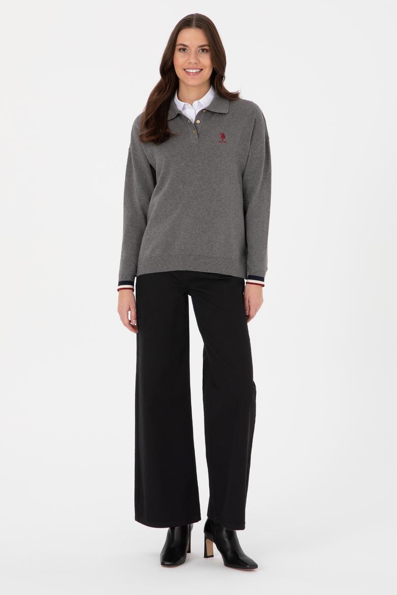 Kadın Gri Melanj Kazak - 50314707003