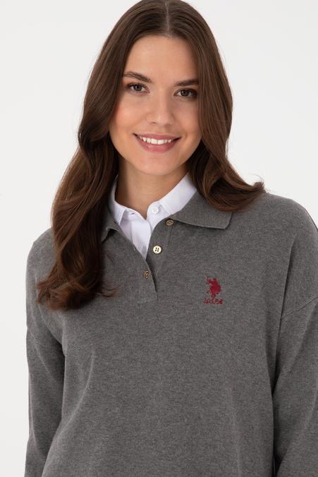 Kadın Gri Melanj Kazak