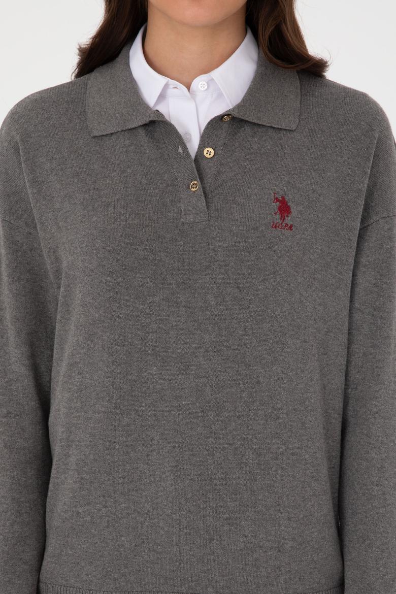 Kadın Gri Melanj Kazak - 50314707003