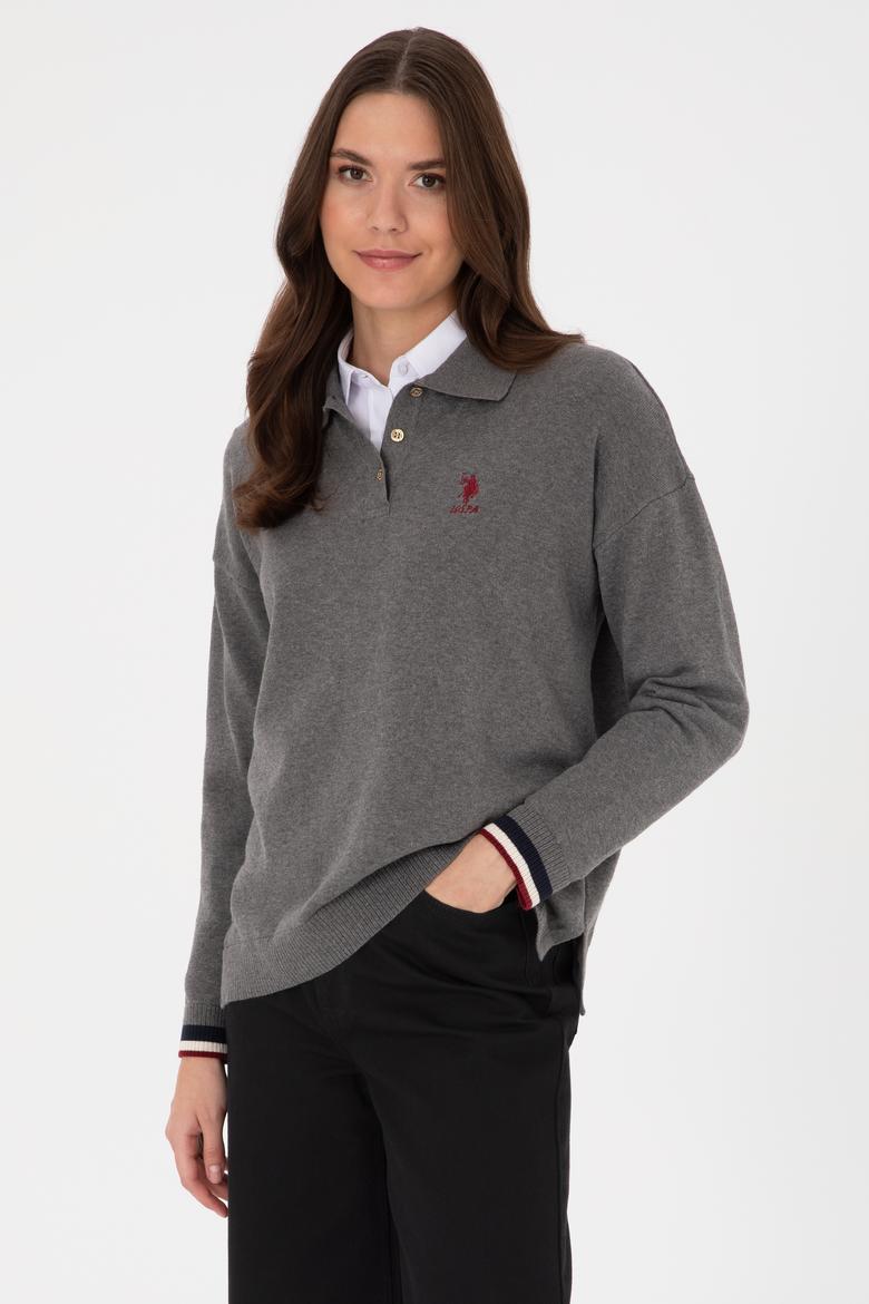 Kadın Gri Melanj Kazak - 50314707003