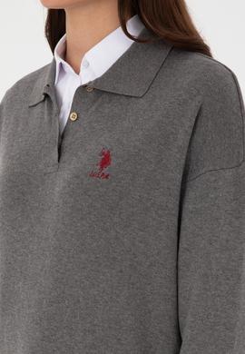 Kadın Gri Melanj Kazak - 50314707003