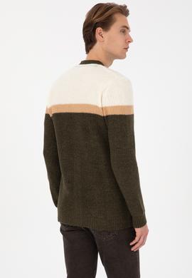 Erkek Haki Triko Hırka - 50315033007