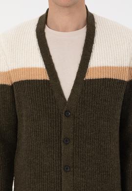 Erkek Haki Triko Hırka - 50315033007