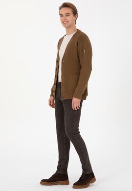 Erkek Haki Triko Hırka - 50314960001