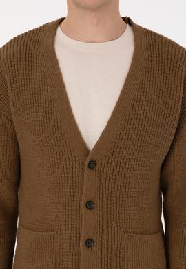 Erkek Haki Triko Hırka - 50314960001