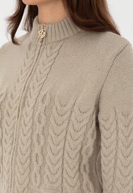 Kadın Açık Haki Triko Hırka - 50314669014