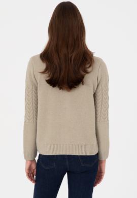 Kadın Açık Haki Triko Hırka - 50314669014