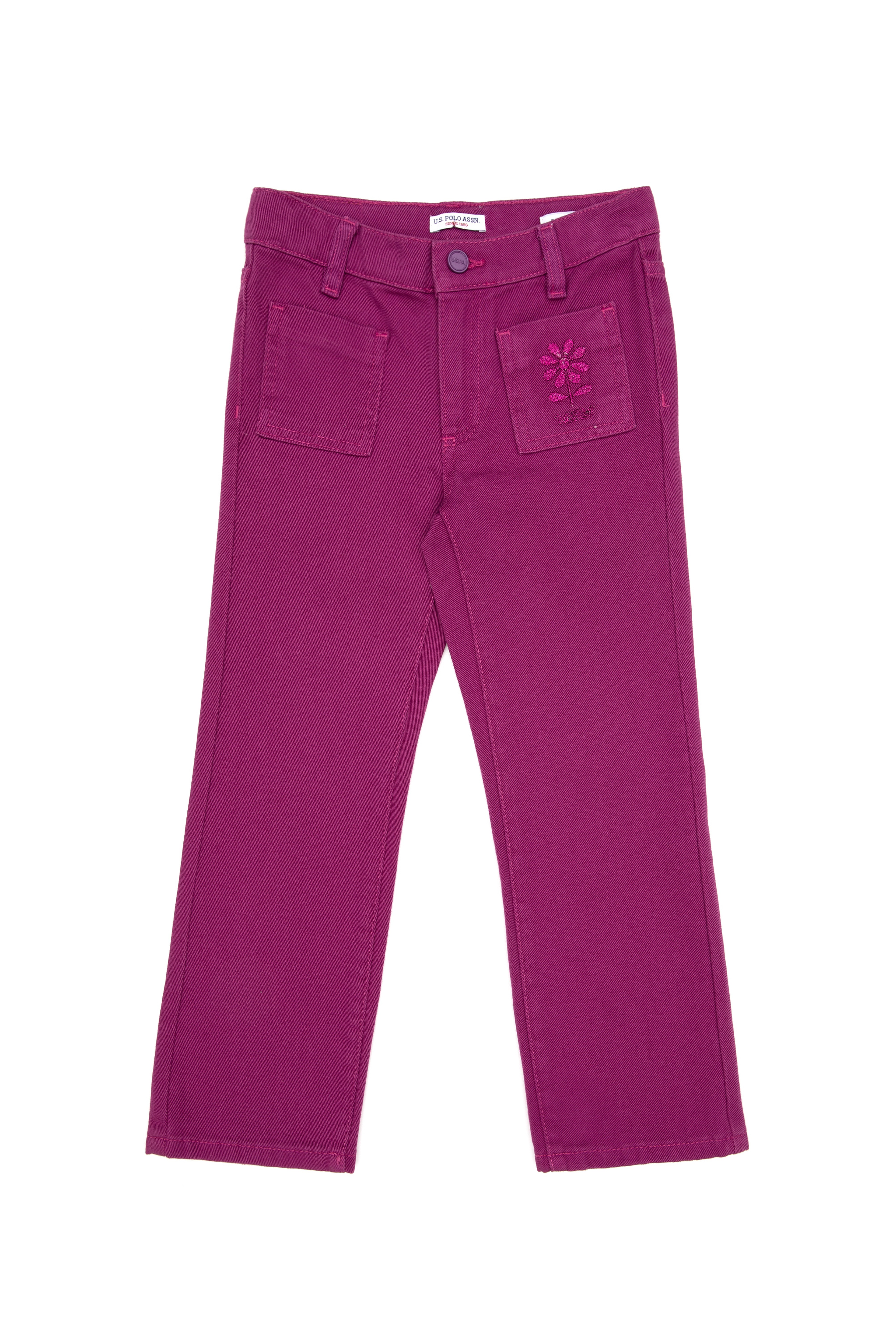 Kız Çocuk Menekşe Kanvas Pantolon - Image 2