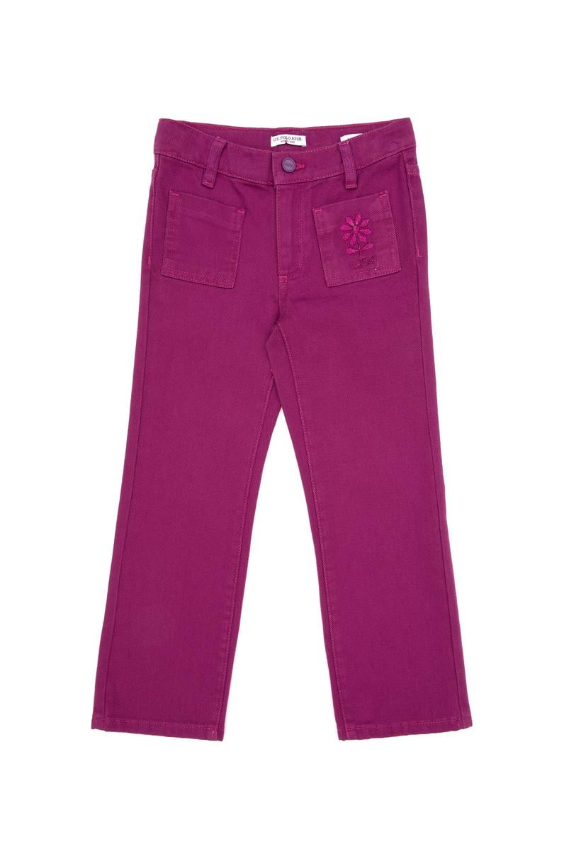 Kız Çocuk Menekşe Kanvas Pantolon