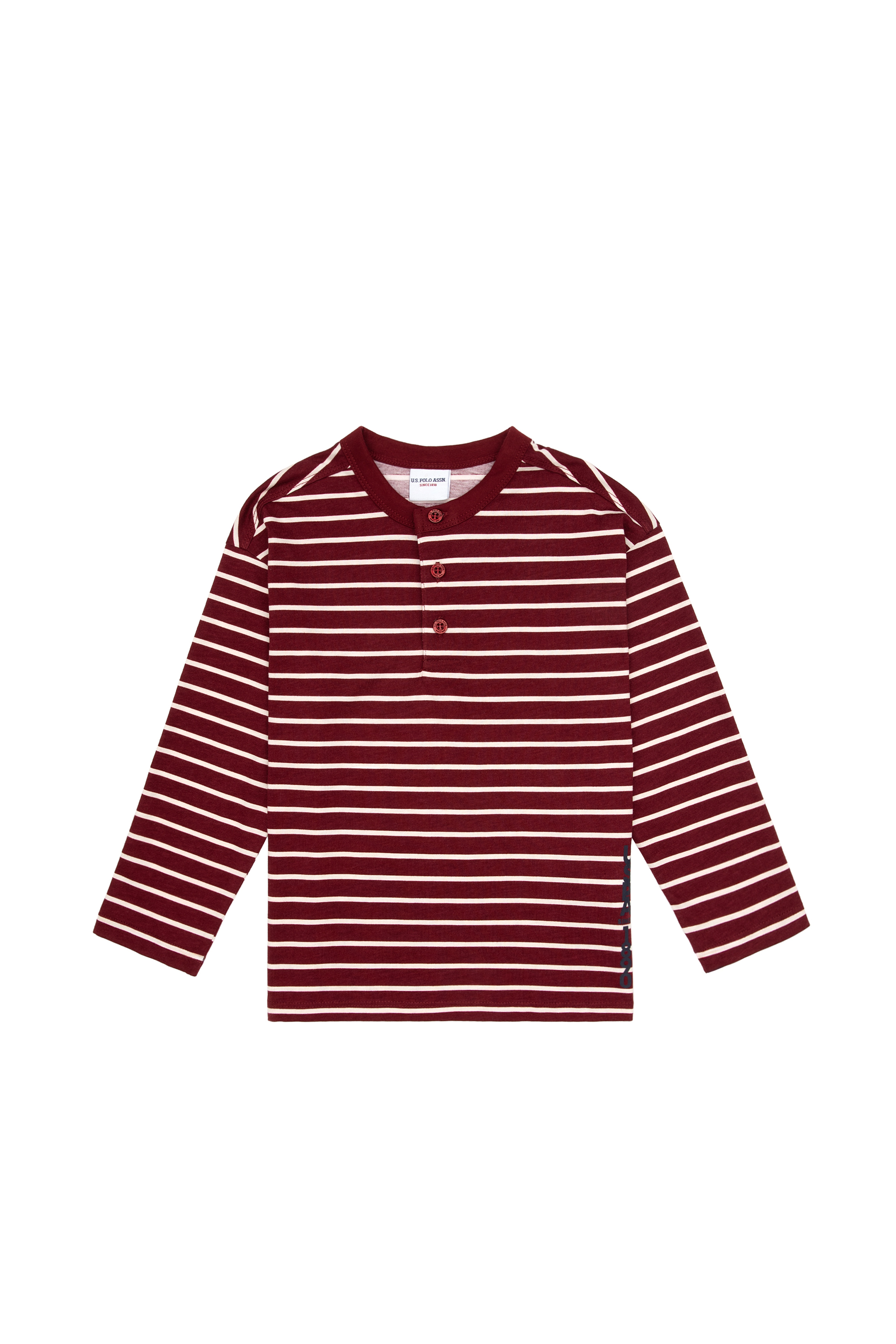 Erkek Çocuk Bordo Bisiklet Yaka Süprem Sweatshirt - Image 1