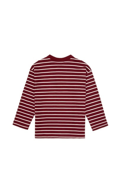 Erkek Çocuk Bordo Bisiklet Yaka Süprem Sweatshirt